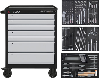 LT LINE Mobile Tool Cabinet LT700, 7 drawers, 155 pcs.