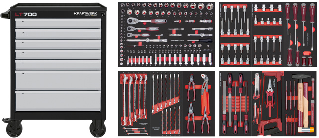 Mobile Tool Cabinet LT700 7 drawers 238 pcs.