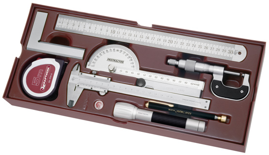 9-p. COMPLETO measuring tool set