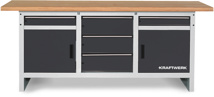 Établi, 840x2000x700 mm (HxLxP), 2 portes, 3 tiroirs (H=180m